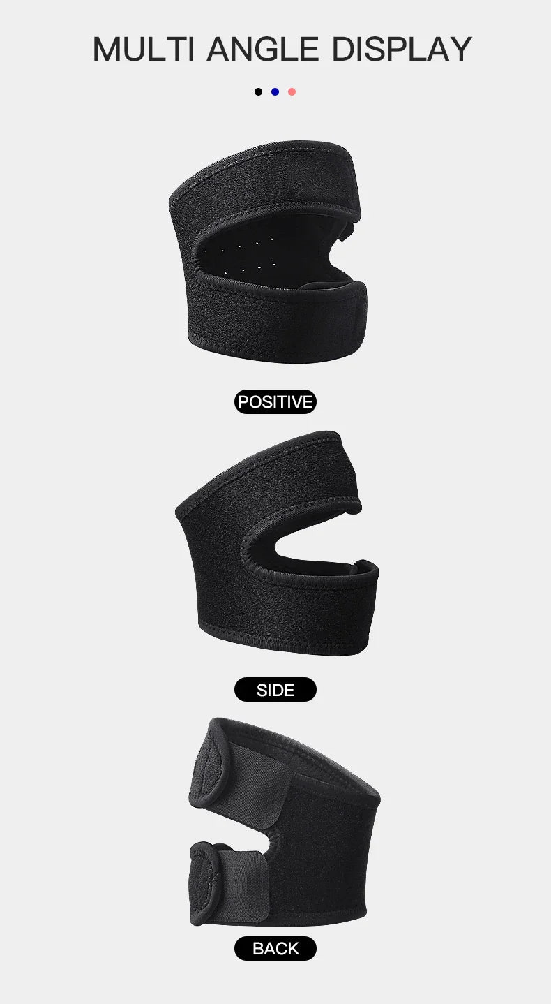 Pressurized Knee Wrap Sleeve — Elastic Support Braces with Pad for Basketball, Tennis & Cycling