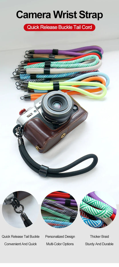 Camera Wrist Strap Nylon Rope Hand Belt with Quick Release for Nikon DSLR Mirrorless SLR GoPro