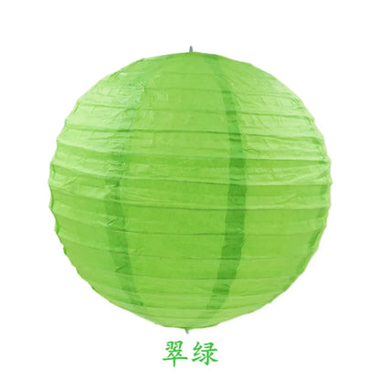 Round Paper Lanterns for Birthday Wedding Party Decor, DIY Hanging Lampion Balls, 4/6/8/10/12/14/16 Inch Craft Supplies