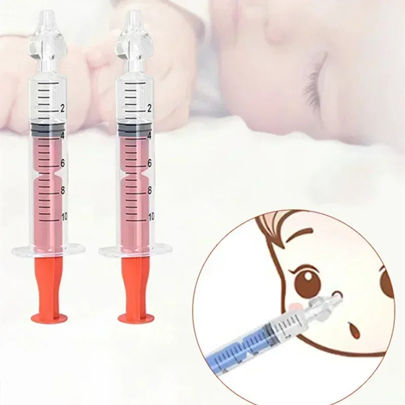 Needle Tube Baby Nasal Aspirator - Syringe Nose Cleaner for Kids Rhinitis, Reusable Nasal Irrigator Washing for Children