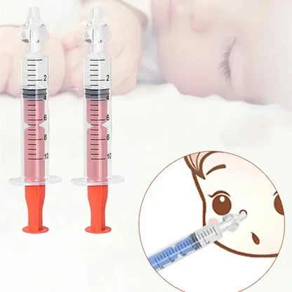 Needle Tube Baby Nasal Aspirator - Syringe Nose Cleaner for Kids Rhinitis, Reusable Nasal Irrigator Washing for Children