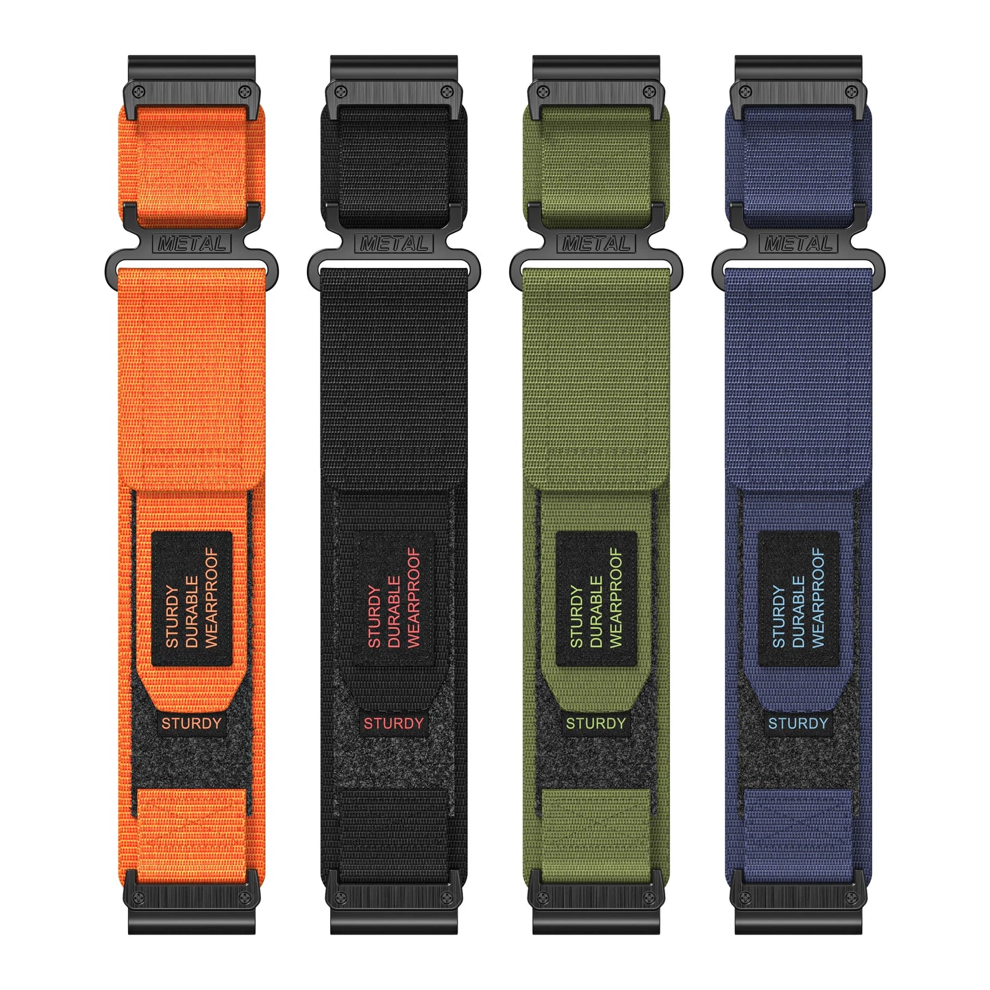 Rugged Nylon Quick Fit Watch Band — Compatible with Garmin Fenix E 8/7X/7/6/6X/5/5X/3HR