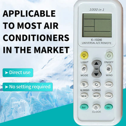K-1028E Universal A/C Remote Control for Haier, Panasonic, LG, Sharp, Gree, Midea, & More