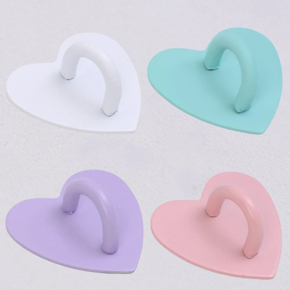 Kawaii Metal Heart Phone Charm — Adhesive Holder, Finger Ring Stand, Case Hook & Buckle Accessory with String