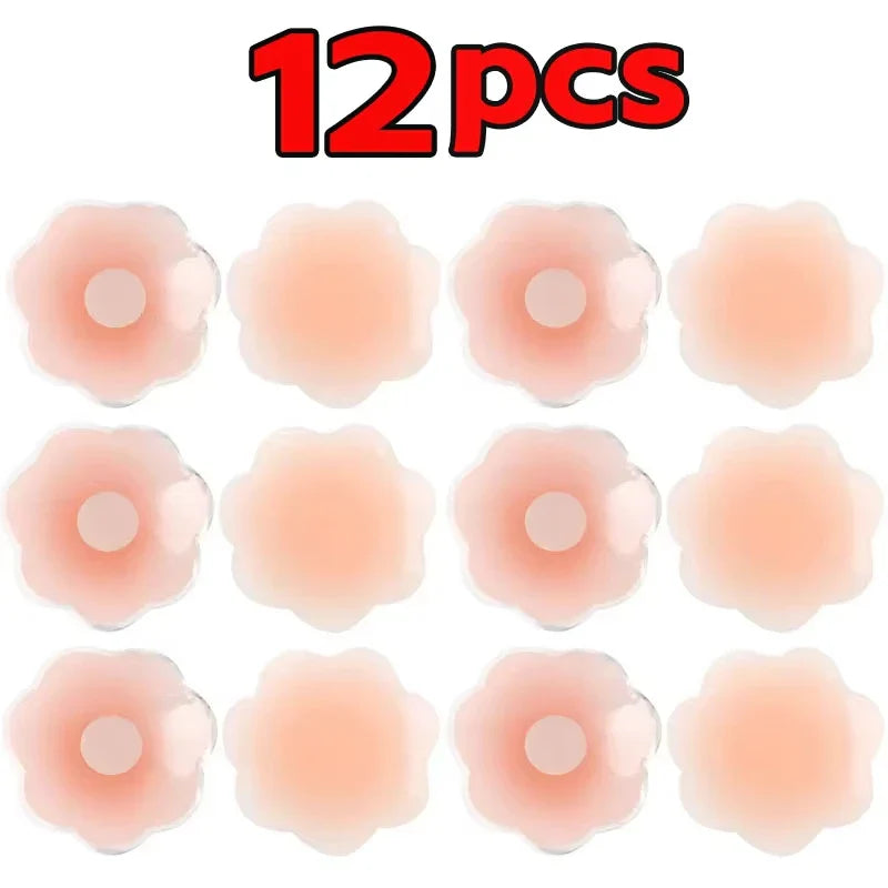 Reusable Silicone Nipple Covers for Women – Invisible Strapless Bra Pasties & Breast Petals