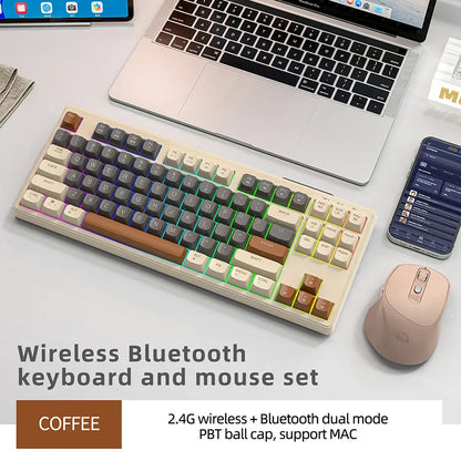 M87 Wireless 87-Key RGB Gaming Keyboard – Dual Mode Bluetooth with PBT Keycaps