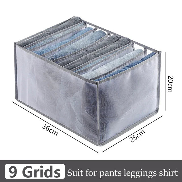 Jeans & Clothing Storage Box – Closet Organizer Drawer System for Pants, Cabinet, and Clothing Organization