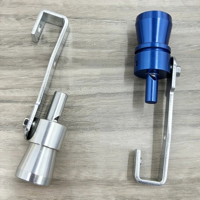 Universal Aluminum Turbo Whistle Exhaust Sound Booster – Muffler Pipe Sound Simulator with Mount Bracket for All Vehicles