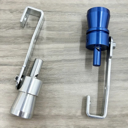 Universal Aluminum Turbo Whistle Exhaust Sound Booster – Muffler Pipe Sound Simulator with Mount Bracket for All Vehicles