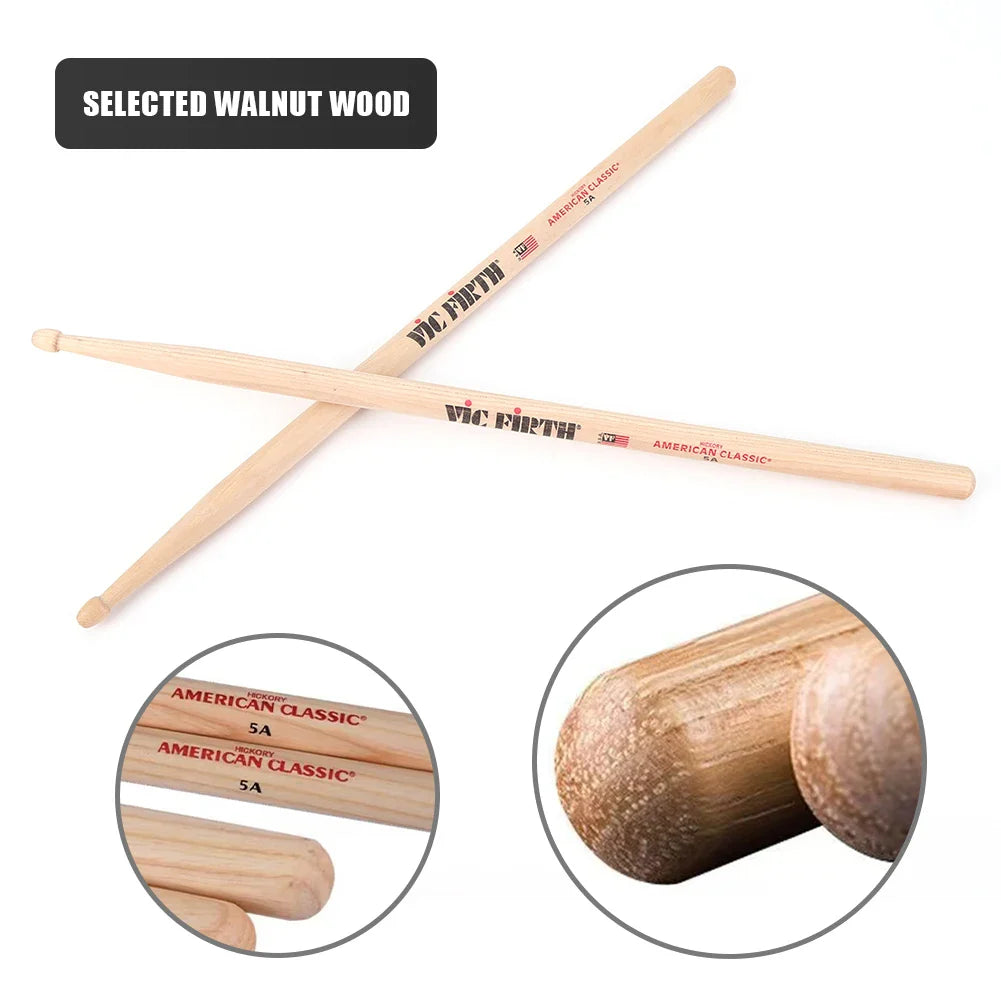 2PCS 5A/7A American Hickory Drumsticks – Jazz Mallets for Acoustic & Electronic Drums, Percussion Drum Sticks