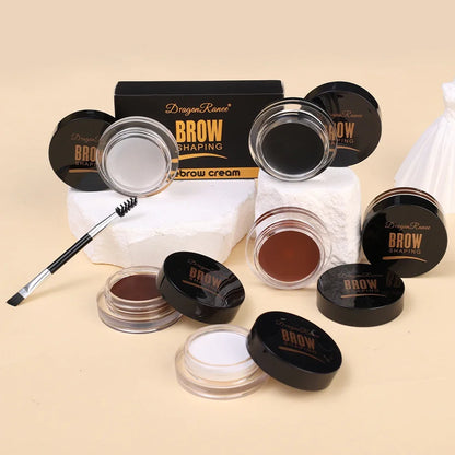 Matte Brown Black Eyebrow Cream – 3D Natural Tint Gel Wax, Waterproof & Long-Lasting Brow Enhancer