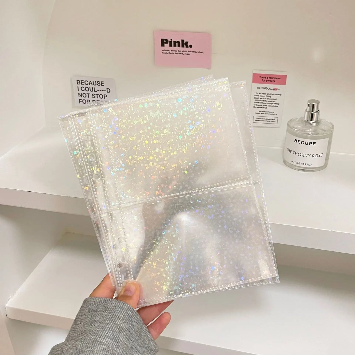 A5/A6/A7 Transparent File Holder Set – 10pcs 6-Hole Loose Leaf PVC Binder for DIY Document Storage