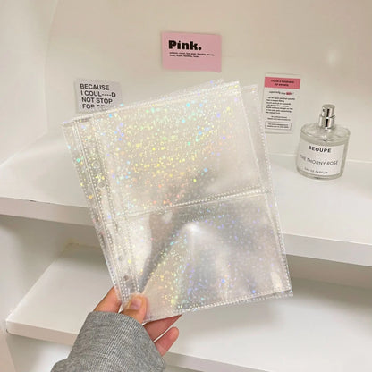 A5/A6/A7 Transparent File Holder Set – 10pcs 6-Hole Loose Leaf PVC Binder for DIY Document Storage