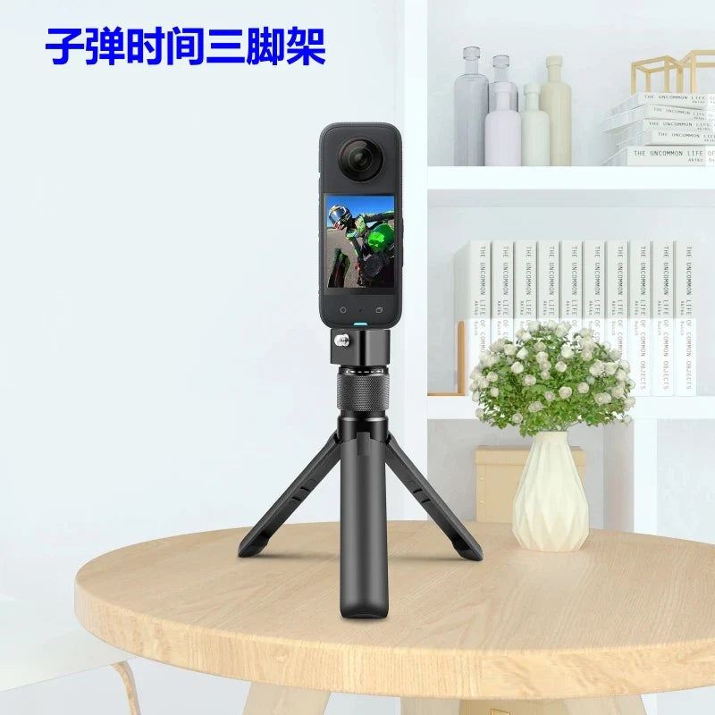 Vamson Invisible Selfie Stick for Insta360 X3 – Rotating Bullet Time Handheld Tripod for GoPro & Insta360 ONE
