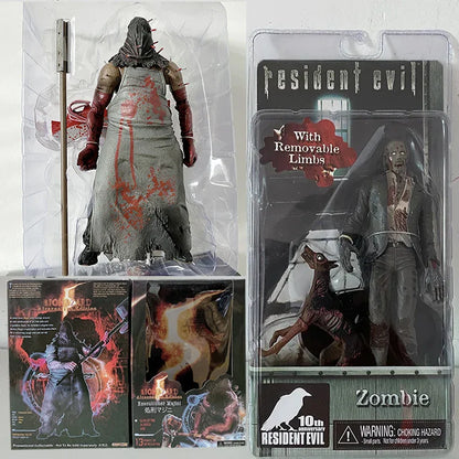 NECA Chris Redfield & HUNK Action Figure – Biohazard Zombie Executioner Majini Collectible Toy Gift for Halloween