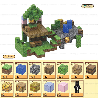 Magnetic Building Blocks – Mine World Magnet Cube STEM Toy for Kids 3+, DIY Montessori Sensory Model for Boys & Girls