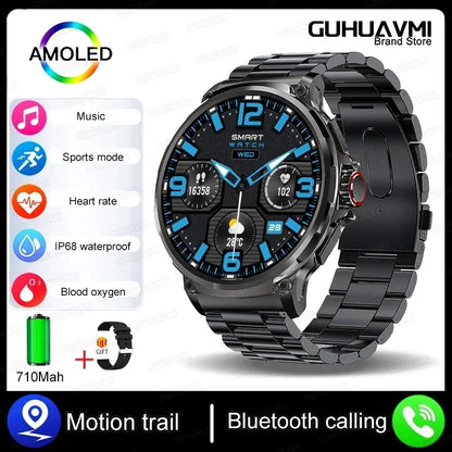 1.85" Ultra HD Smartwatch — GPS Tracking, Bluetooth Call, 710mAh Battery Sports Fitness Watch for Huawei & Xiaomi