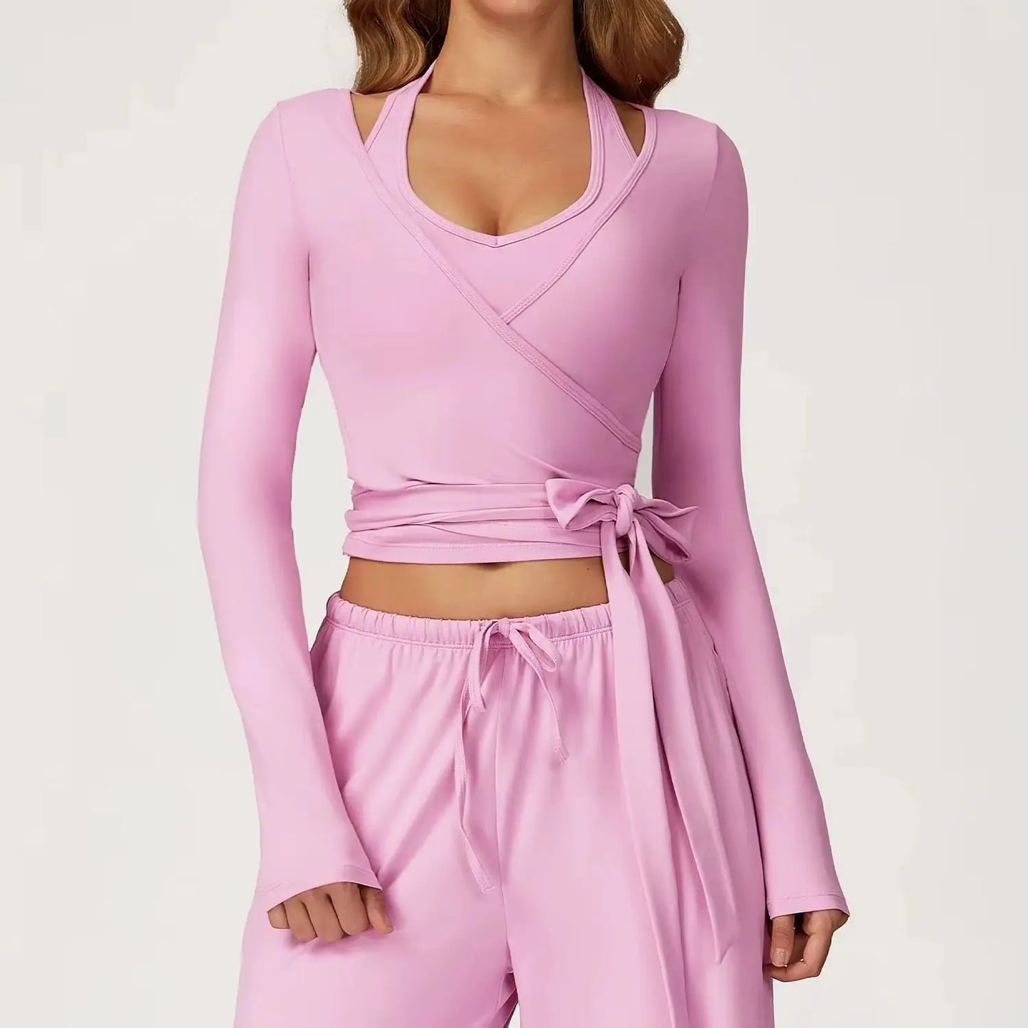 Women’s Long Sleeve Yoga Sports Top – Quick Dry Gym Running Workout Shirt, Sexy Fitness Activewear Crop Style