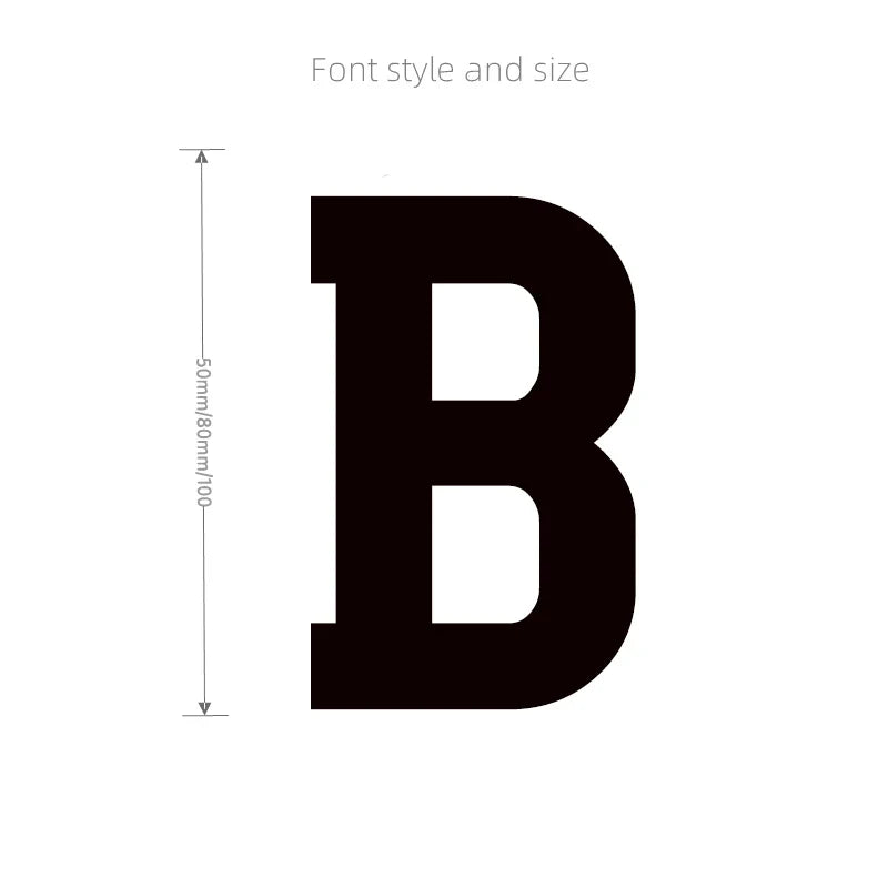 3D Mirror Acrylic Alphabet Wall Stickers – Black English Letters & Numbers for Personalized Door & Room Decor