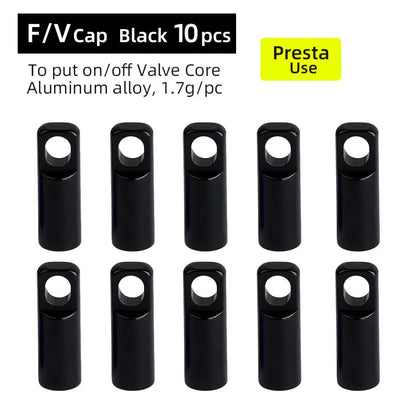 Deemount 2-in-1 Presta Valve Caps & Core Tool — CNC Alloy Lightweight Bicycle Valve Nipple (10/4/2PCS)