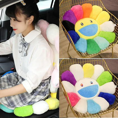 40/60cm Sunflower Plush Pillow — Soft Flower Cushion for Sofa, Bed & Room Decor, Kawaii Gift
