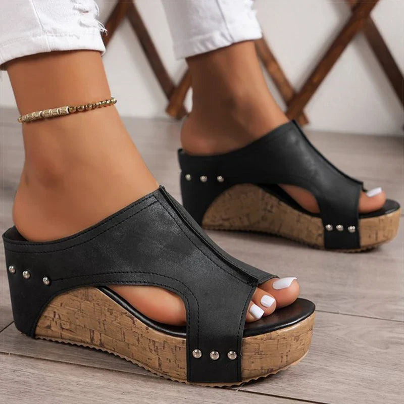 Women’s High Heel Platform Sandals – Summer Wedge Peep Toe Slippers, Stylish Sandalias de Mujer