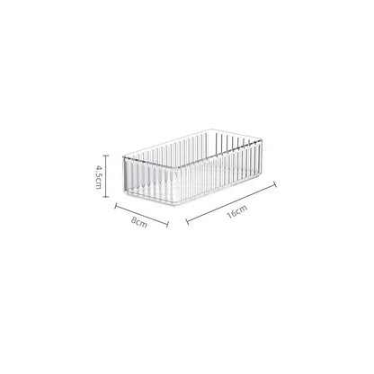 Transparent Plastic Storage Box – Desk Organizer Container for Jewelry, Makeup, and Drawer Organization
