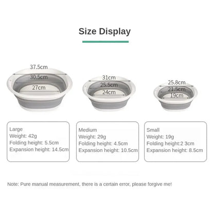Portable Plastic Folding Wash Basin – Laundry Tub & Bath Basin for Adults and Babies, Kitchen & Bathroom Accessory