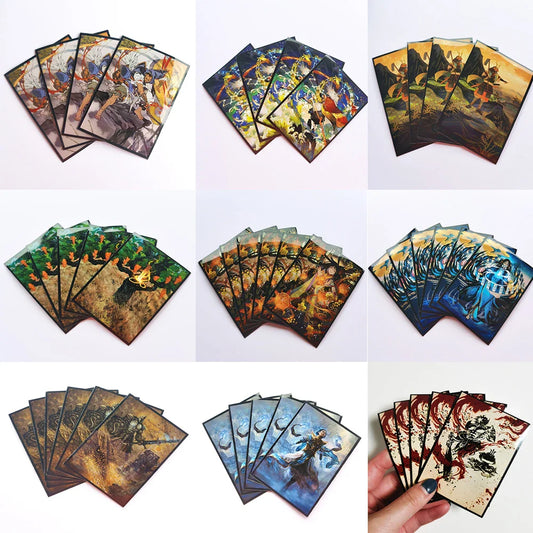 120PCS Black Lotus Card Sleeves – 66x91mm Double Sleeved for Anime, TCG, Magic, MTG, YGO & CFV Trading Cards