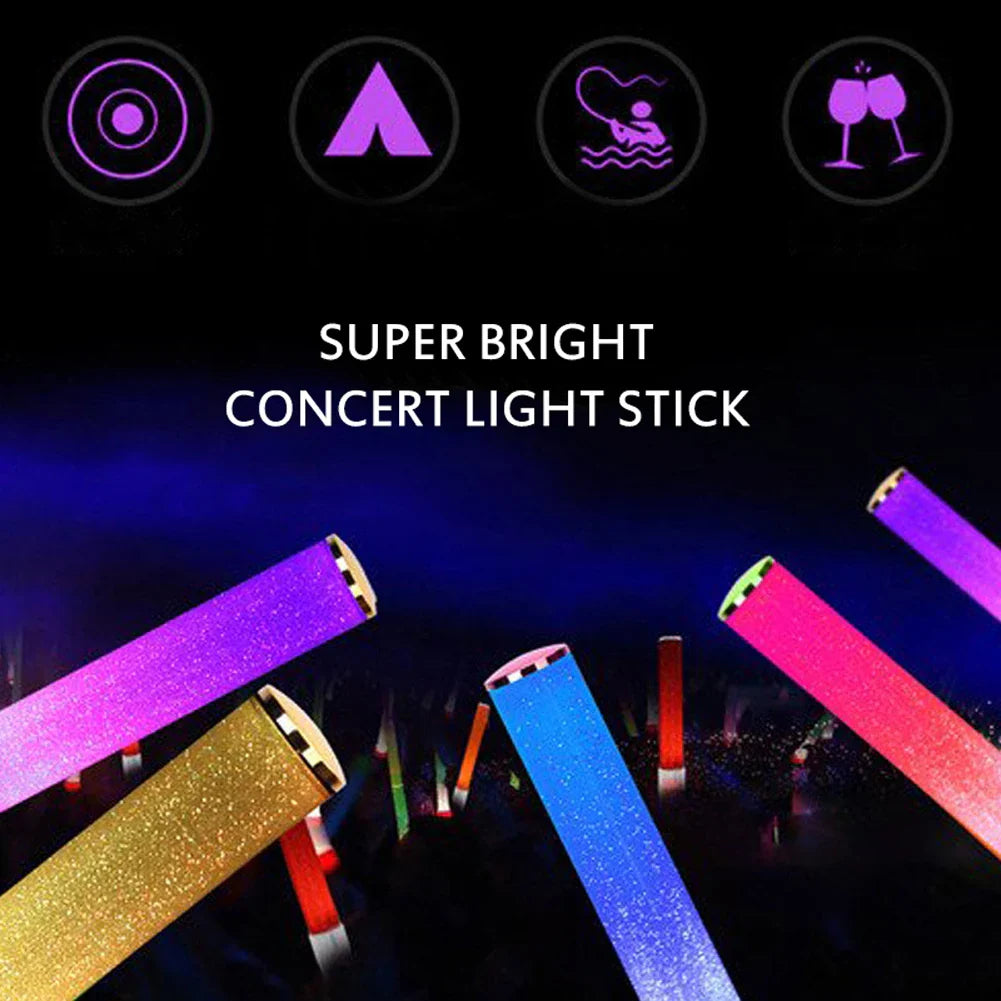 15 Color-Changing Glow Sticks: 3W Battery Powered with DMX Remote Control - Perfect for Concerts, Parties, and Celebrations