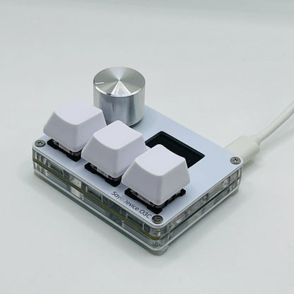 O3C SayoDevice OSU O3C Rapid Trigger Hall Switches – Magnetic Pink Keyboard Switches with Knob, Screen Copy & Paste Shortcut