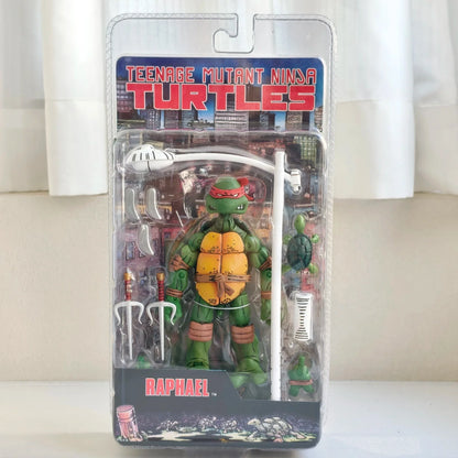 Four New NECA Anime Action Figures – Leonardo Teenage Mutant Ninja Turtles Pizza Club Model Figurines for Toys & Shelf Display
