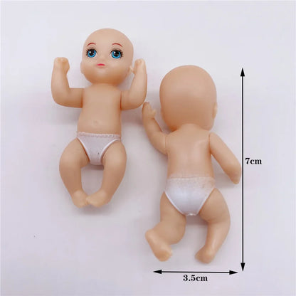 Family of 6 Pregnant Doll Set – Movable Joints Mom, Dad & Babies Interactive Playhouse Toy Gift for Girls