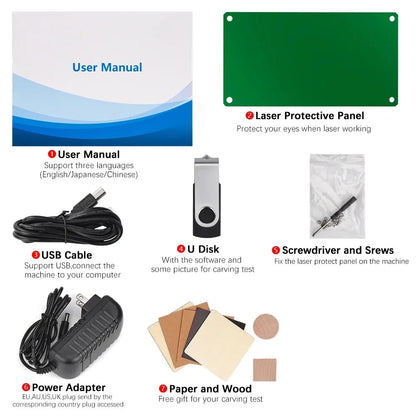 CNC K4 Mini Laser Engraver – 3000mW Bluetooth Engraving Machine for Wood, Leather, MDF & Paper