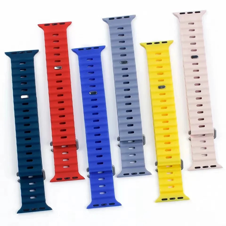 Silicone Strap for Apple Watch Ultra 2 | Breathable Soft Wrist Band | Fits 40mm-49mm | Compatible with iWatch Series 4-9 & SE