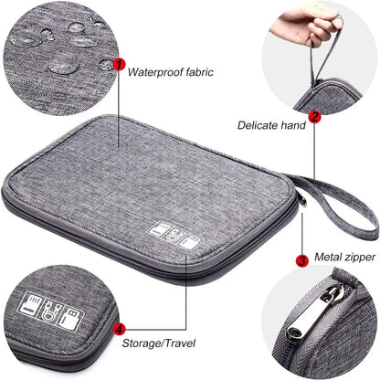 Portable Digital Storage Bag – Waterproof USB Cable Organizer Pouch for Electronics & Accessories