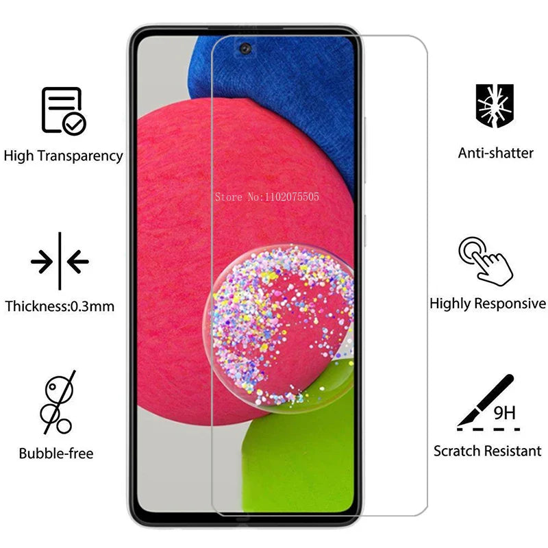 Tempered Glass Screen Protector for Samsung Galaxy A52S 5G – Durable Film for A52, A52S, and A52 Phones