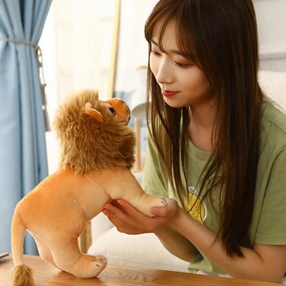 Simulation Tiger & Lion Plush Toy – Kawaii Stuffed Animal Doll, Pillow & Home Decor Gift for Kids