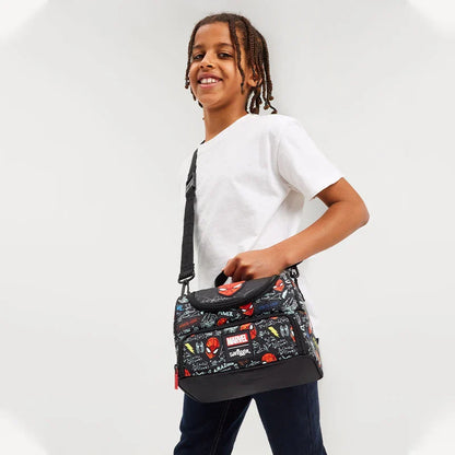 Smiggle Marvel Spider-Man Kids' School Bag Set - Includes Lunch Box, Pencil Case, Wallet, and Water Cup