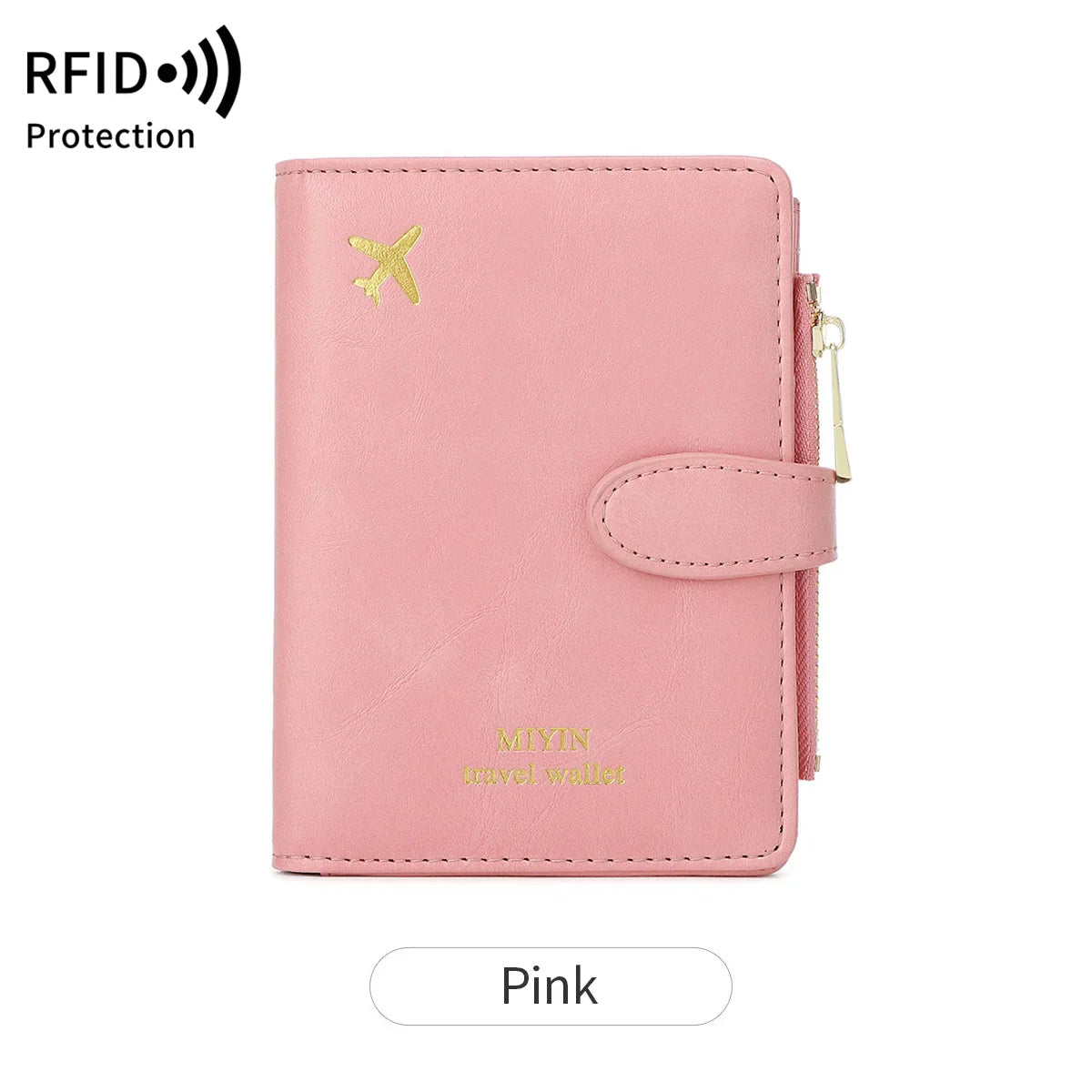 Multi-Functional RFID Anti-Theft Passport Bag – PU Leather Wallet with Multi Card Slots & Large Capacity