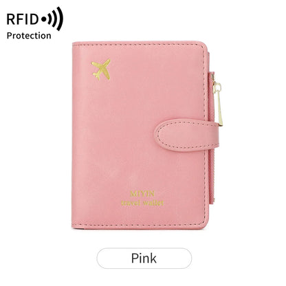 Multi-Functional RFID Anti-Theft Passport Bag – PU Leather Wallet with Multi Card Slots & Large Capacity