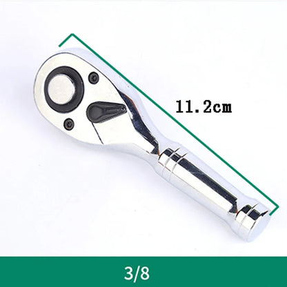 72-Tooth Mini Ratchet Wrench - 1/4, 3/8 & 1/2 Inch Short Handle Repair Tool