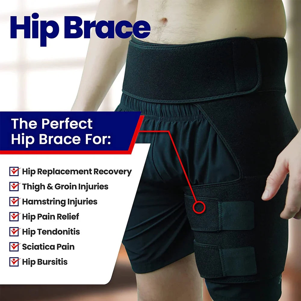 Professional Hip Brace – Thigh Compression Sleeve for Sciatica, Hamstring & Groin Pain Relief