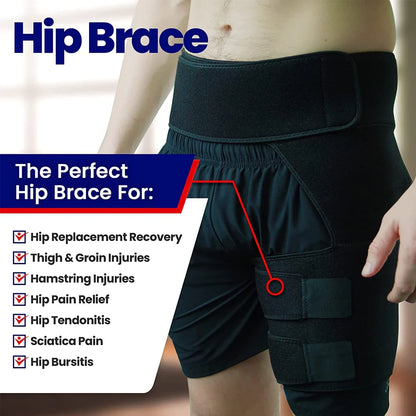 Professional Hip Brace – Thigh Compression Sleeve for Sciatica, Hamstring & Groin Pain Relief