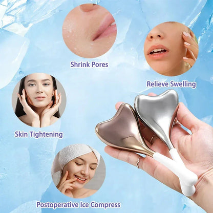 Ice Globes for Face — Luxury Rose Gold Cryo Sticks, Cold & Heat Relief Facial Massage Roller, Beauty Tool & Birthday Gift