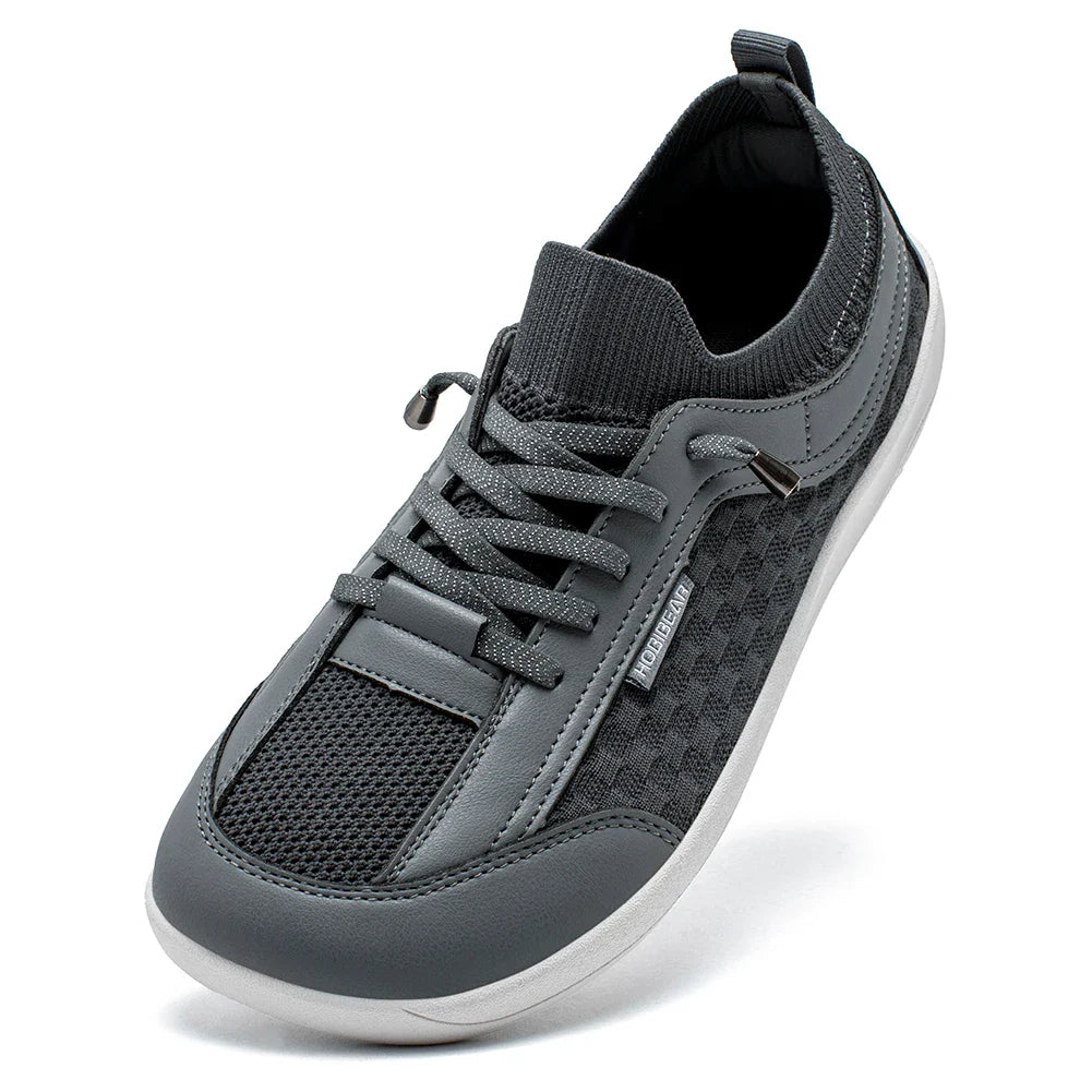 HOBIBEAR Barefoot Shoes — Men & Women Slip-On Wide Toe Walking Sneakers, Lightweight Breathable Minimalist Zero Drop Shoes