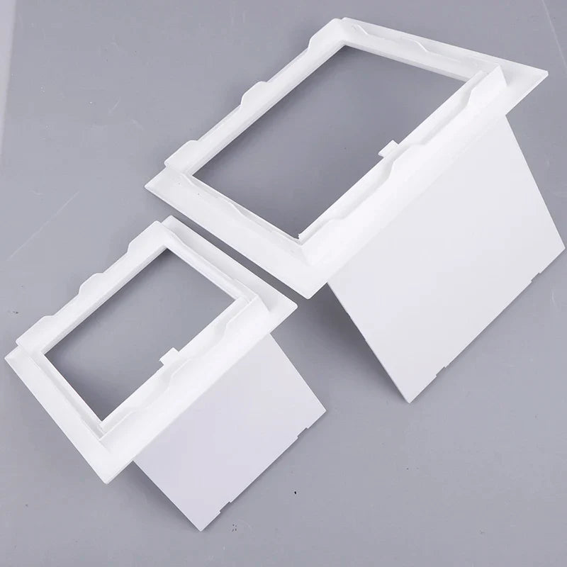 ABS Access Panel Door - White Push Type Inspection Hatch Cover For Wall, Ceiling & Maintenance Openings