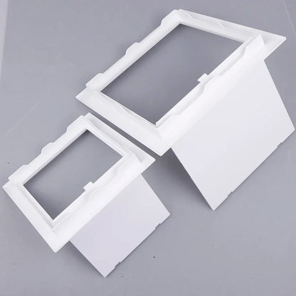 ABS Access Panel Door - White Push Type Inspection Hatch Cover For Wall, Ceiling & Maintenance Openings