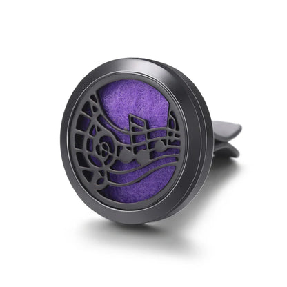 All-Black Tree of Life Car Air Freshener – Stainless Steel Aromatherapy Essential Oil Diffuser Locket Pendant