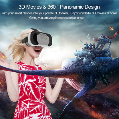 Shinecon 3D VR Headset – Virtual Reality Glasses with Helmet Lenses for Smartphones